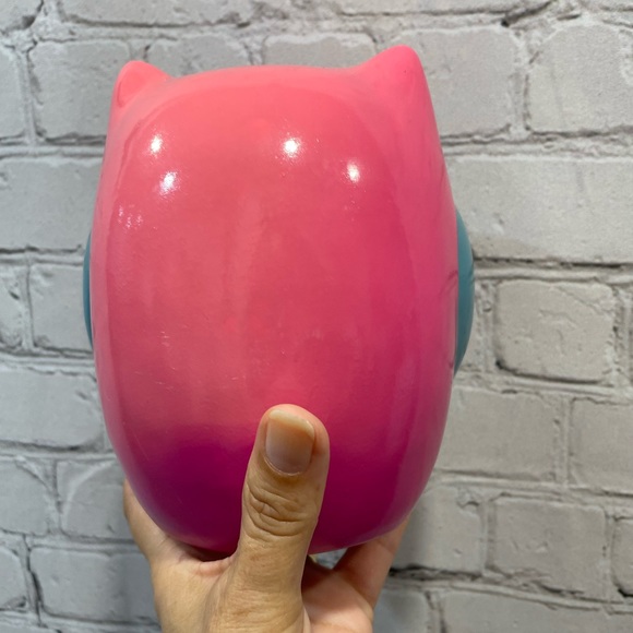 KIDS OWL CERAMIC PIGGY BANK PINK GIRLS BOYS 6.5’x5’x4’inch - Picture 6 of 17